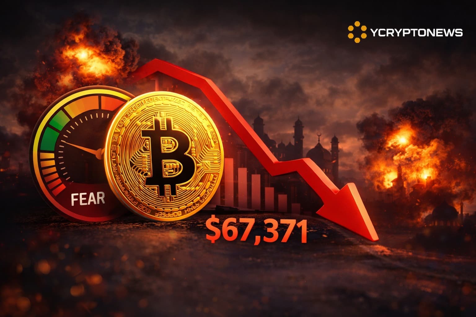 Bitcoin Tests $68K Two-Week Low on Iran War Fears