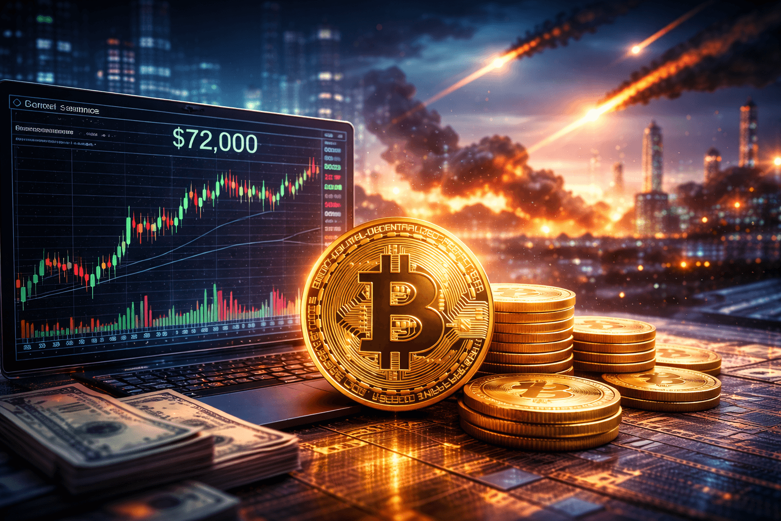 Bitcoin Faces $72K Resistance as Middle East Tensions Weigh on Market Sentiment