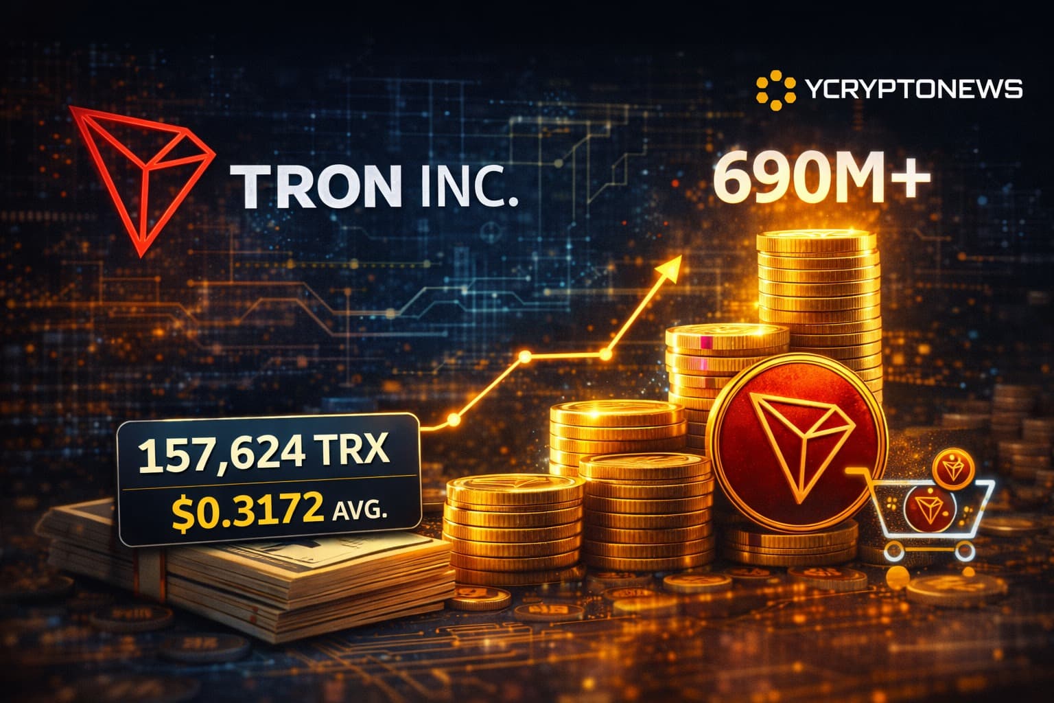 Tron Inc. Buys 157K TRX, Treasury Tops 690 Million