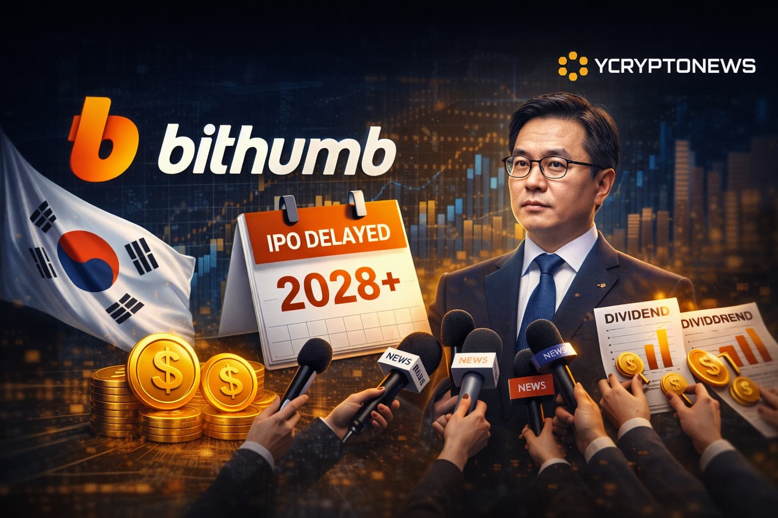 Bithumb IPO Delayed Past 2028 as CEO Lee Reappointed
