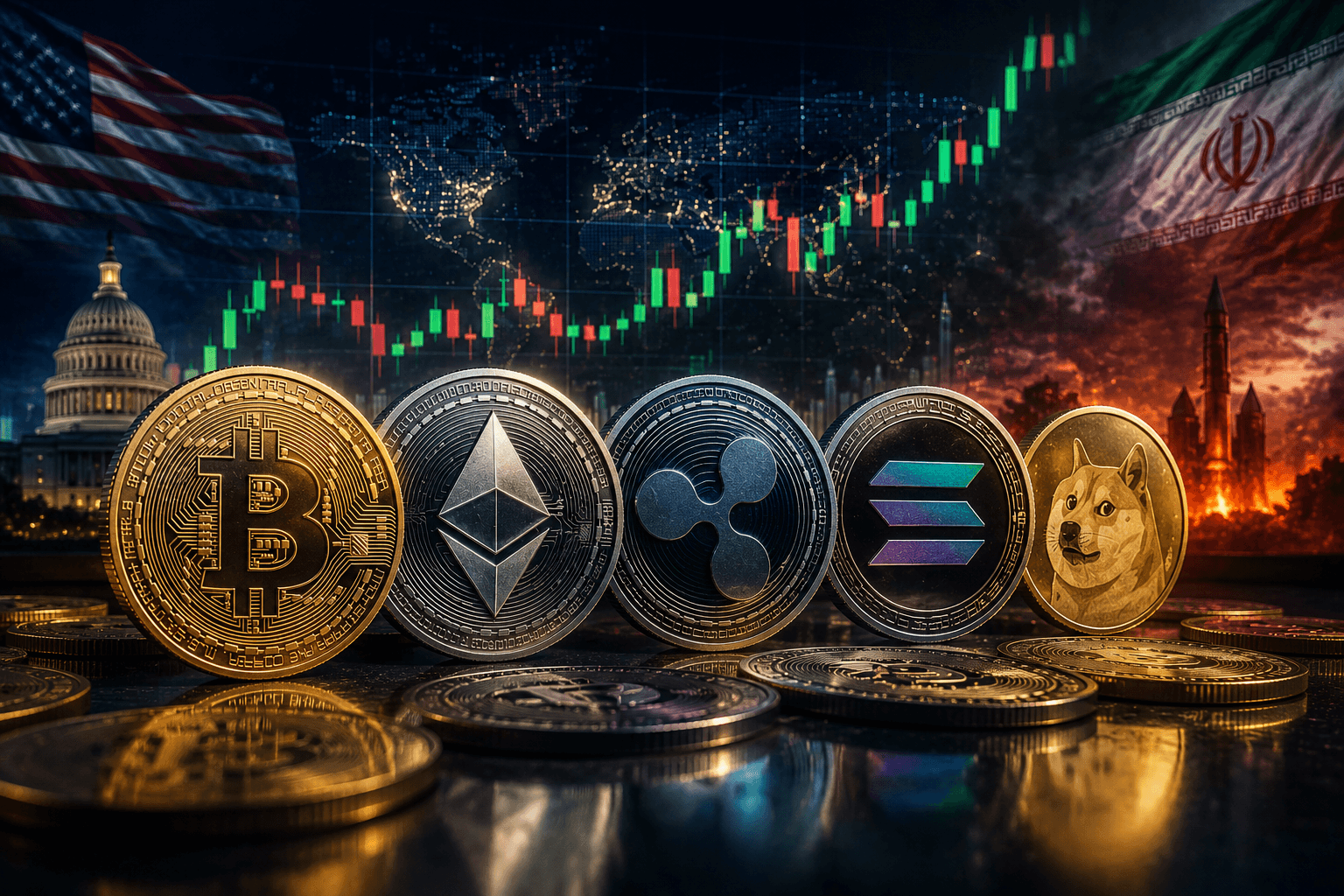 Bitcoin, Ethereum, XRP and Dogecoin Jump Despite Trump-Iran Tensions